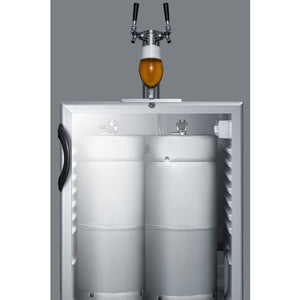 Dual Tap Glass Door Kegerator