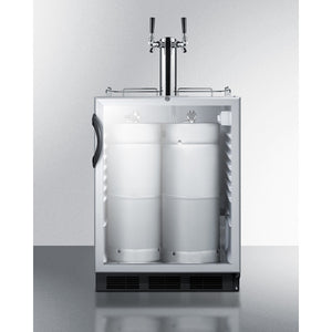 Dual Tap Glass Door Kegerator