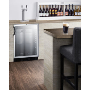 Dual Tap Glass Door Kegerator